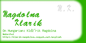 magdolna klarik business card